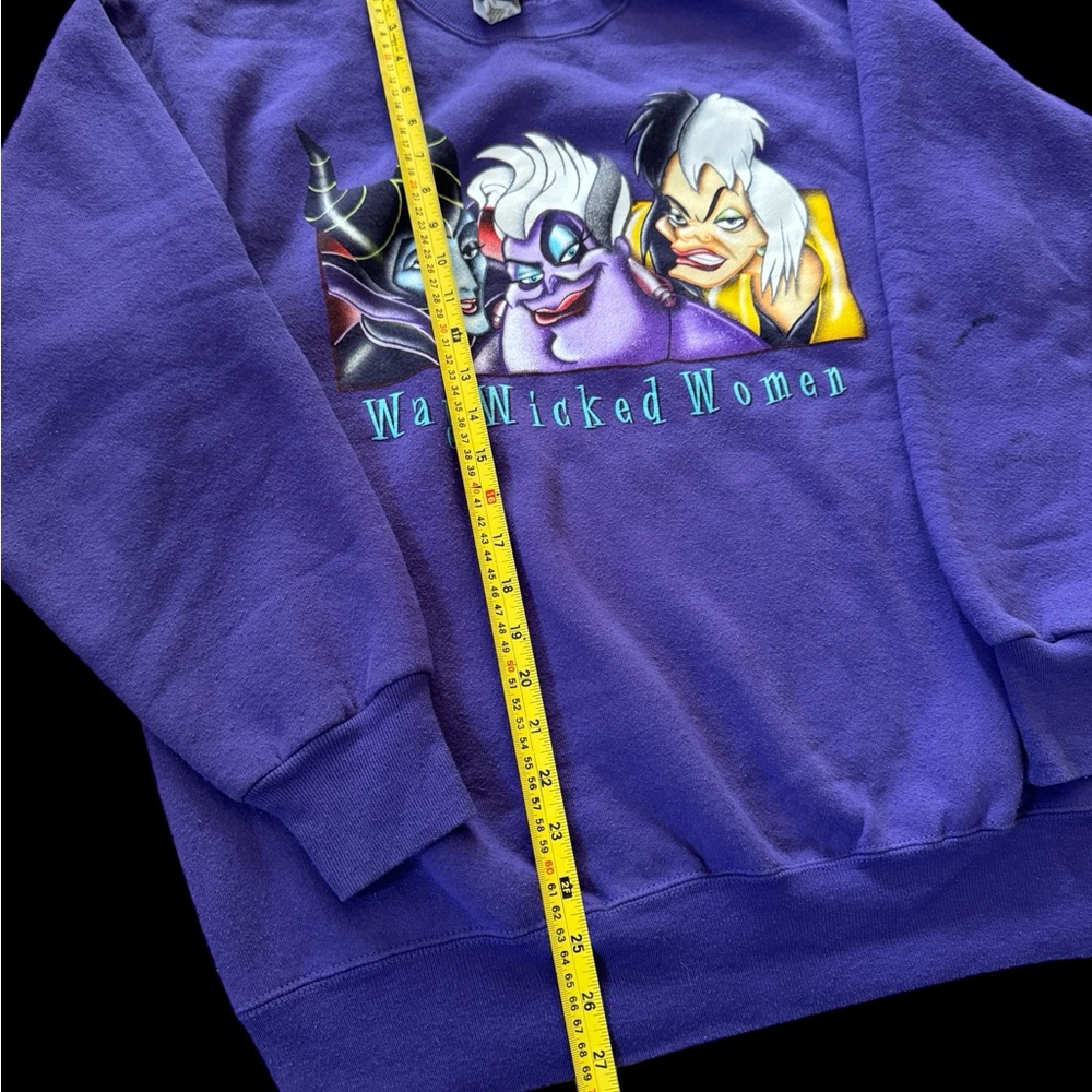 Vintage 90s Disney Catalog Way Wicked Women Villains Sweatshirt Medium Rare - Picture 2 of 6
